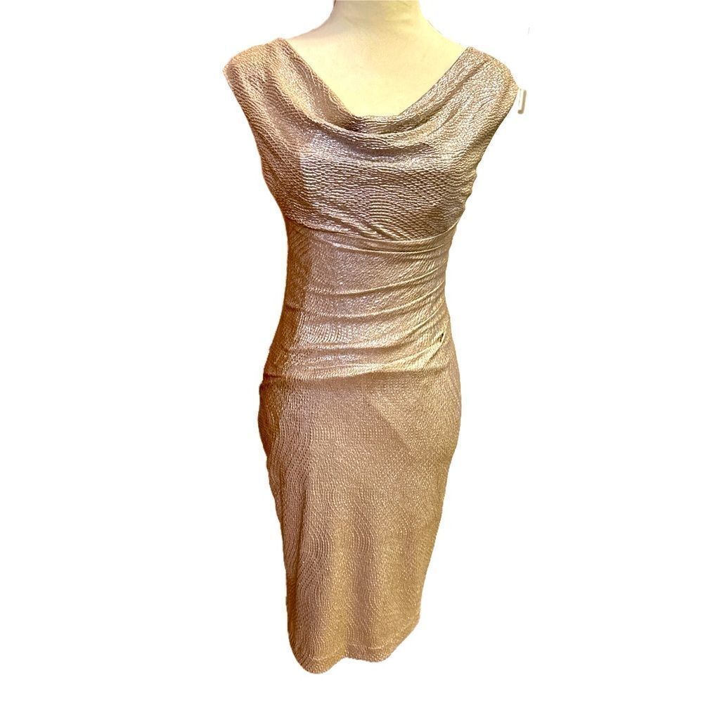 Lauren Ralph Lauren Gold Elegant Metallic Dress